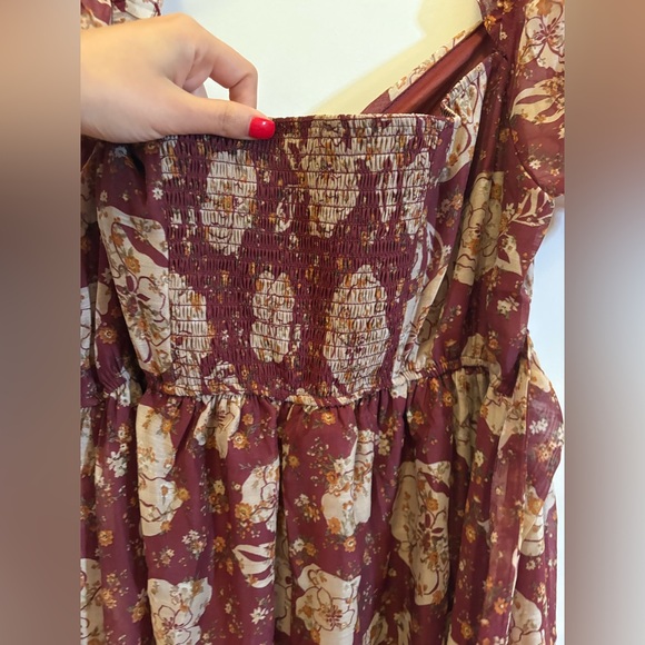 Simons BluPepper Ancient Floral Sweetheart Neckline Maxi Dress Size U.S. Large - Picture 10 of 16